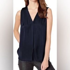 Elegant Navy Blue Sleeveless Top